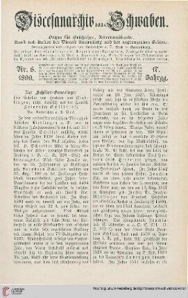17: Zur Schiller-Genealogie : (die Schiller von Herdern aus Riedlinger, nicht identisch mit der Familie Friedrich Schillers!)
