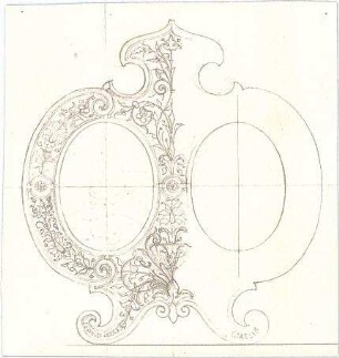 Gmelin, Leopold; Sammlung Gmelin: Handzeichnungen - Folio 8 - Ätzung (Teilansicht)