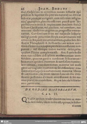 De Ordine Historiarum. Cap. II.