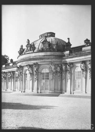Potsdam, Schloss Sanssouci, Mittelbau.
