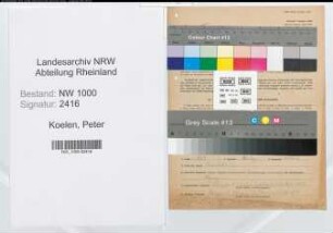 Entnazifizierung Peter Von Der Koelen, geb. 23.01.1900 (Arbeiter)