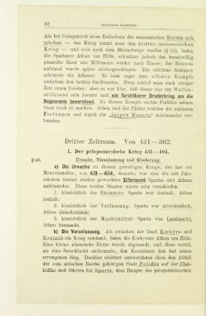 Dritter Zeitraum. Von 431-362
