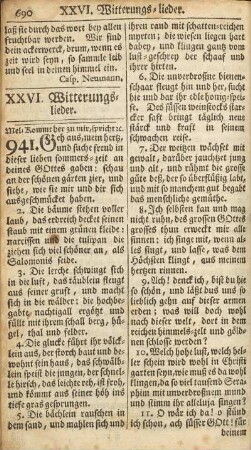 XXVI. Witterungs-lieder