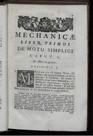 Liber Primus. De Motu Simplici.