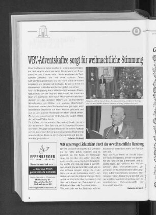WBV unterwegs: Lichterfahrt durch das vorweihnachtliche Hamburg