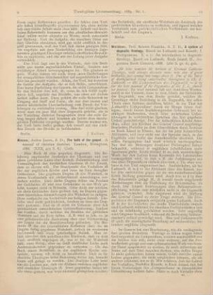 10-11 [Rezension] Weidner, Franklin, A sytem of dogmatic theology