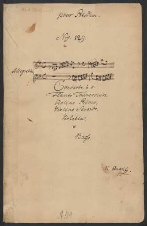Konzerte; fl, strings, bc; e-Moll; QV 5:117