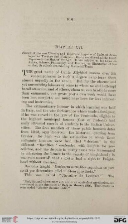 Chapter XVI. Literary and Scientific impulse of Italy - Dante