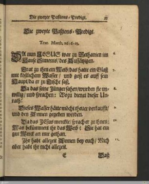 Die zweyte Paßions-Predigt.