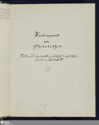 9: Studien aus Aristoteles zur Ausgabe der Göttlichen Komödie von Philalethes - Mscr.Dresd.e.91,Bd.9