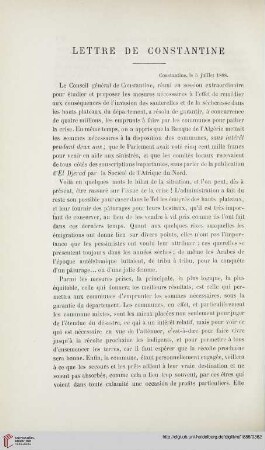 Lettre de Constantine