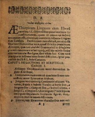 Orationis dominicae in lingua Aethiopica analysis grammatica, iuxta Institutiones Ebr. L. Schickardi, harmonia linguae Aethiopicae auctas, adornata : Praemissa sunt rudimenta linguae Aethiopicae
