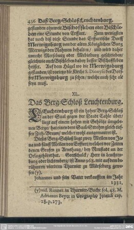 XL. Das Berg-Schloß Leuchtenburg