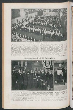 Inauguración oficial del Subterráneo