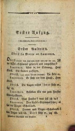 Der Marschall von Sachsen : Ein Schauspiel in 4 Aufzügen