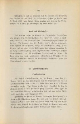 II. Verkehrsanstalten.