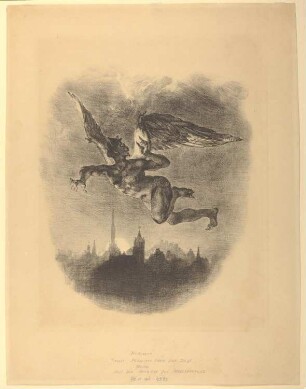 Mephisto über der Stadt. Méphistophélès dans les airs