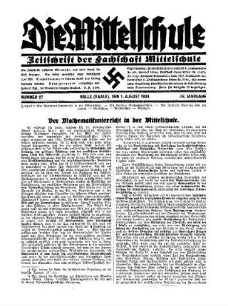 Der Mathematikunterricht in der Mittelschule