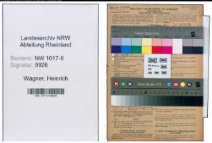 Entnazifizierung Heinrich Wagner , geb. 02.03.1888 (Elektriker)