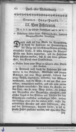 IX. Von Fuhrleuten.