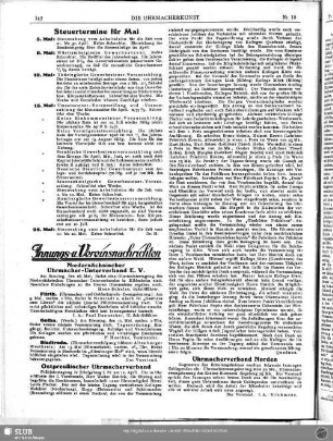 Steuertermine für Mai