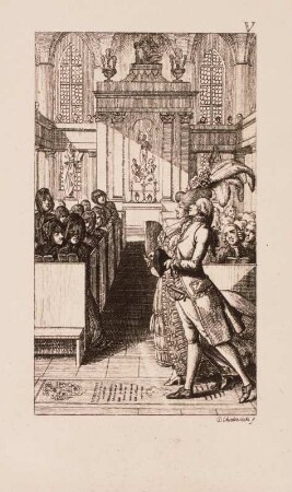 Vornehmes Paar in der Kirche