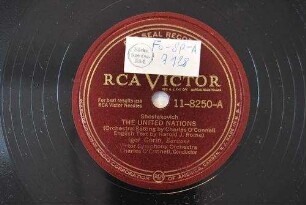 The united nations / Shostakovich. (Orchestral setting by Charles O'Connell. English text by Harold J. Rome)
