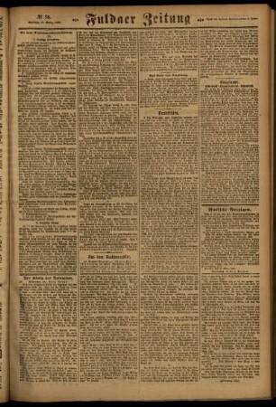 Zweite Ausgabe vom Freitag, den 11. März 1921.