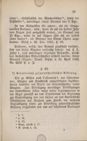 7) Erforderniß gesandtschaftlicher Visirung.