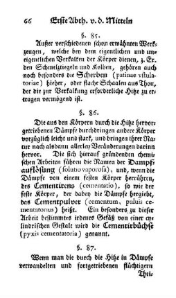 Destilliren und Sublimiren überhaupt (§§. 87, 88)