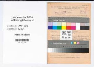 Entnazifizierung Wilhelm Kuth, geb. 08.12.1895 (Angest.)