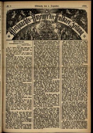 Zweite Ausgabe vom Mittwoch, den 04. Dezember 1889.