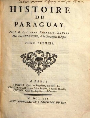 Histoire du Paraguay. 1