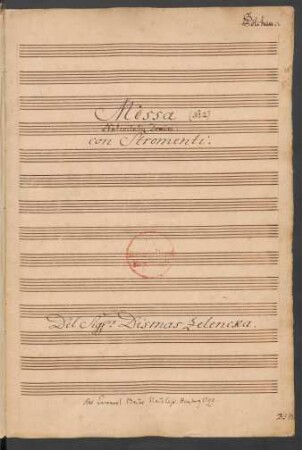 Messen; V (4), Coro, orch; D-Dur; ZWV Z 8