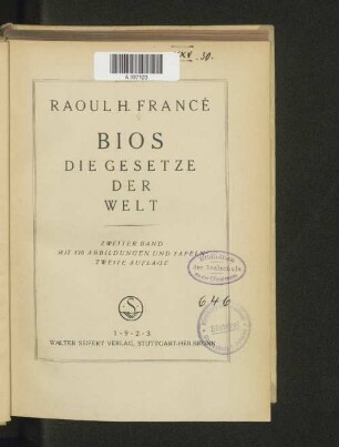 Bd. 2: Bios : Die Gesetze der Welt