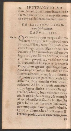 De Lectione Librorum spiritualium. Caput IIII.