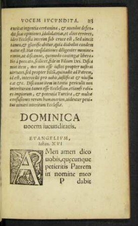Dominica vocem iucunditatis.