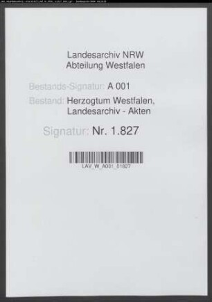 Verbot des Verkaufs und Ausschanks von Kaffee im Herzogtum Westfalen und Vest Recklinghausen