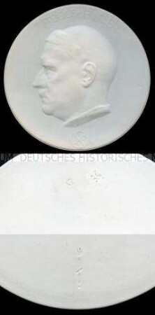 Porzellanplakette Adolf Hitler