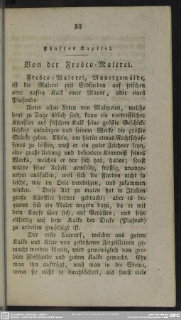 Fünftes Kapitel. Von der Fresco-Malerei