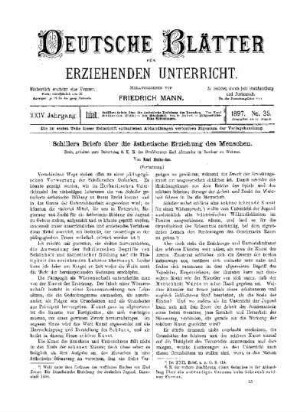 Schillers Briefe über die ästhetische Erziehung des Menschen : (Fortsetzung)