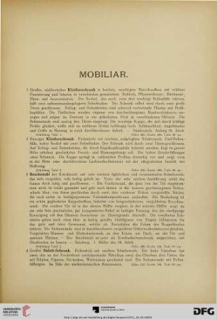 Mobiliar (Nr. 1-54)