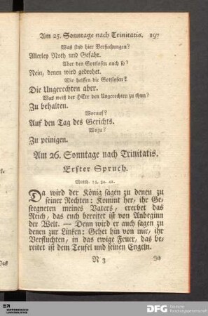 Am 26. Sonntage nach Trinitatis.