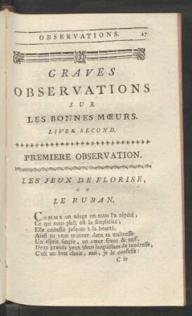 Premiere Observation.