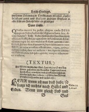 "Textus" und "Eingang"