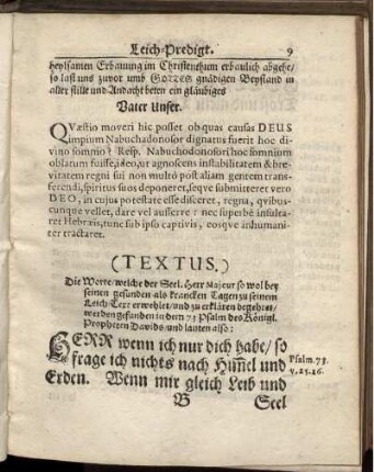"Textus" und "Eingang"