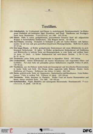 Textilien (Nr. 1291-1300)