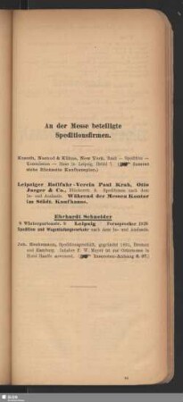 An der Messe beteiligte Speditionsfirmen