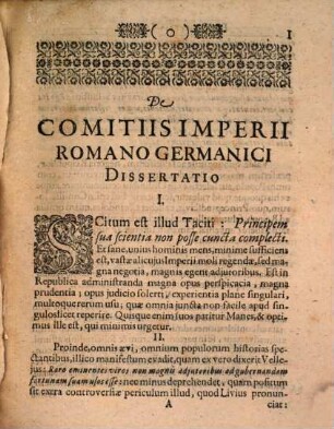 De comitiis universalibus Sacri Rom. Germanici Imperii diss. iur. publ.
