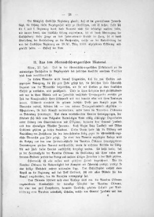 III. Aus dem österreichisch=ungarischen Material.